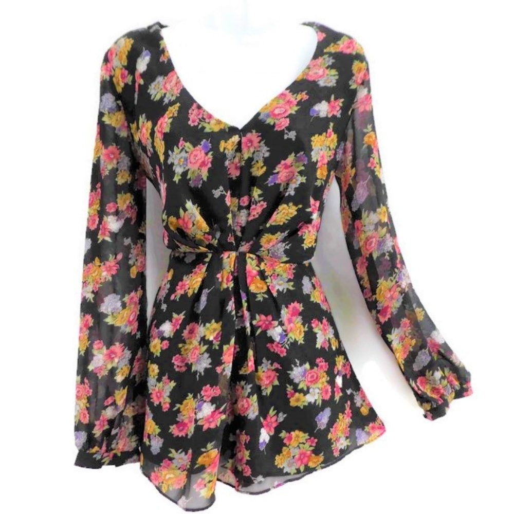 Namel9ss Romper Floral V Long Sleeve M